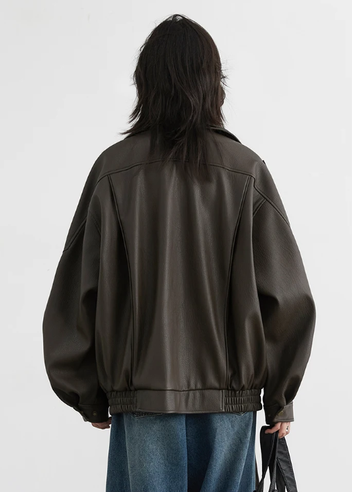 CHIC VEN Women’s PU Leather Jacket