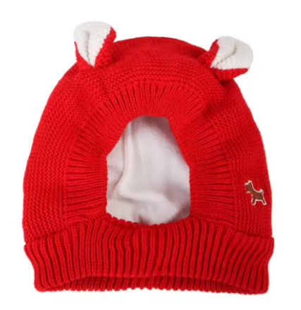 Dog Soundproof Knit Earmuffs for Noise and Anxiety Relief and Warmth for Winter