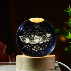 Glass Bead Solar System Planet Craft Crystal Ball