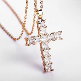 Premium Limited Edition Crystal Cross Necklace