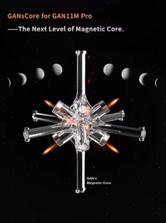 GAN 11 M Pro Magnetic 3x3 Speed Cube, UV Coated Puzzle Toy