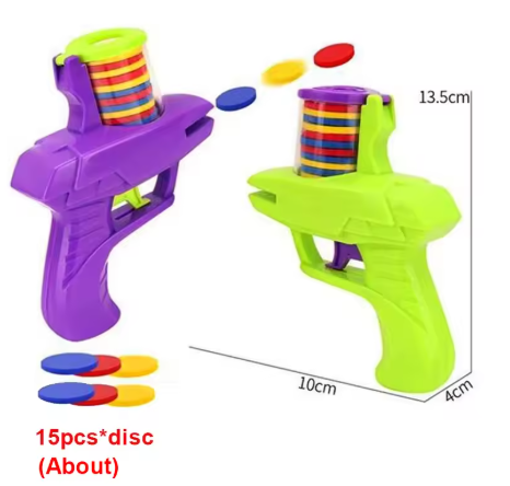 Kids Bubble Disc Launcher Gun – For Outdoor Play and Parent-Child Interaction