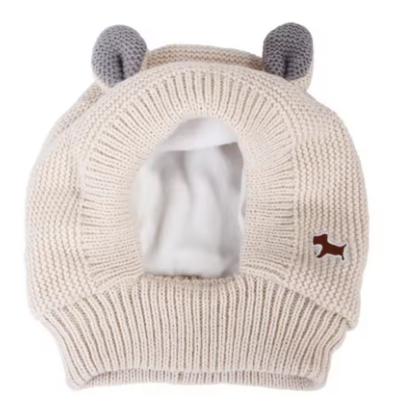 Dog Soundproof Knit Earmuffs for Noise and Anxiety Relief and Warmth for Winter
