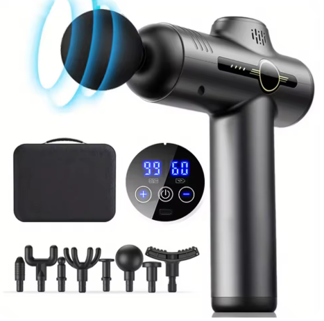 Portable Massage Gun – Deep Muscle Relaxation, Vibrating, Full Body, Neck, and Back