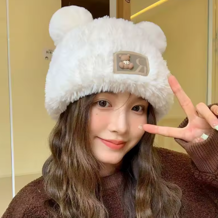 Bear/Cat Ear Knit Hat – Cute Beanie for Winter/Fall