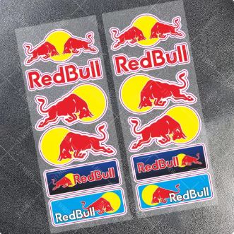 Red Bull Logo Motorcycle Helmet Sticker