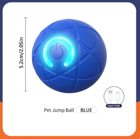 Smart Dog Toy Ball – USB Charging, Auto Moving & Jumping, Pet Interactive Toy