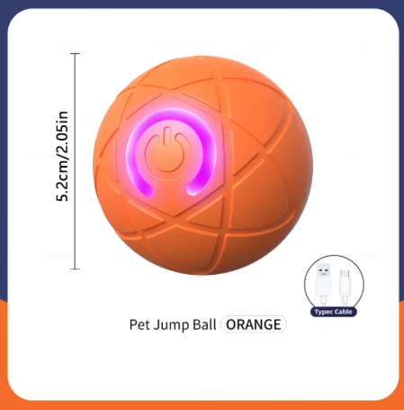 Smart Dog Toy Ball – USB Charging, Auto Moving & Jumping, Pet Interactive Toy