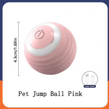Smart Dog Toy Ball – USB Charging, Auto Moving & Jumping, Pet Interactive Toy