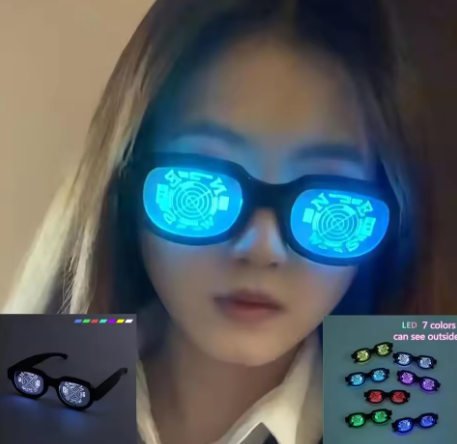 LED Conan Style Glowing Glasses – USB Charging Cosplay Prop for Parties and Halloween