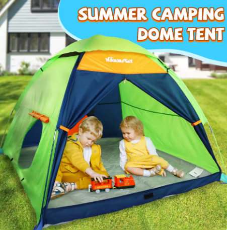 Children's Camping Play Tent - Large Indoor/Outdoor Playhouse, Gift