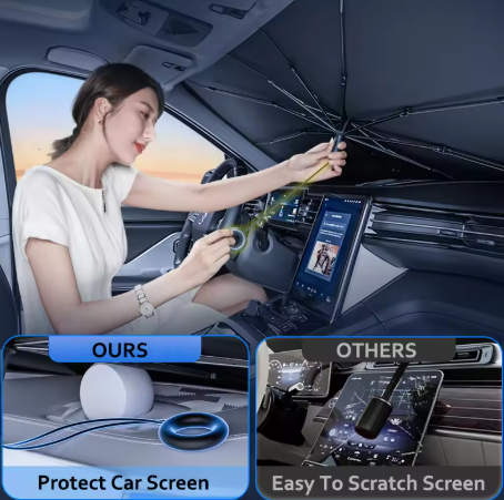 Folding Car Windshield Sunshade – For Summer Sun Protection