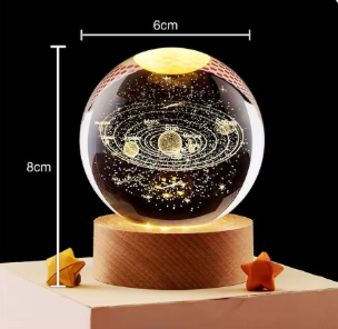 Glass Bead Solar System Planet Craft Crystal Ball