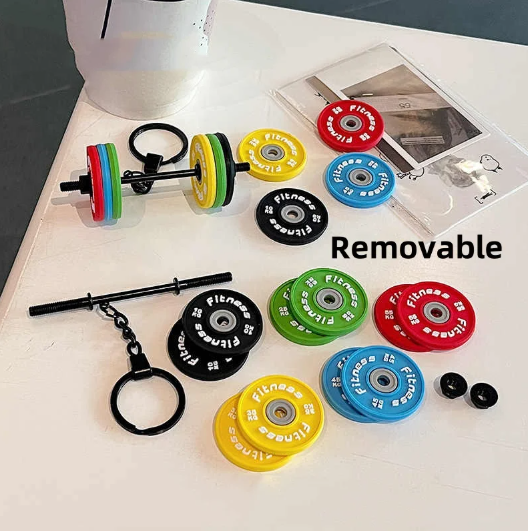 2025 Barbell Keychain – DIY Silicone Dumbbell Keyring for Fitness Lovers & Gym Gifts