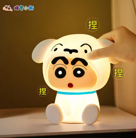 Crayon Shin-chan Shiro Character Mood Light – Bedside Cartoon Night Light, Cute Ornament