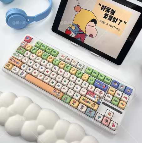 Crayon Shin-chan PBT Dye-Sublimated Keycaps – MOA Profile, for Cute Mechanical Keyboards
