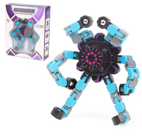 Transforming Chain Fidget Spinner – A Stress Reliever Sensory Toy for Kids and Adults, a Portable Hand Spinner Gift