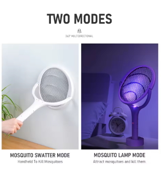90 degree rotating mosquito electric swatter