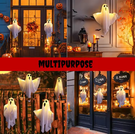 (🎃Season Limited) Halloween LED Ghost Decoration Indoor/Outdoor Mood Light Interior Prop
