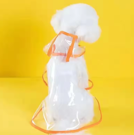 Pet Dog Puppy Transparent Raincoat Raincoat Pet Hooded Waterproof Jacket Clothes