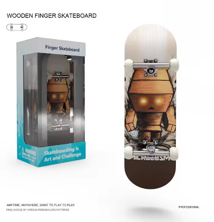 Mini Finger Skateboard Puzzle Toy Stress Reliever Hobby