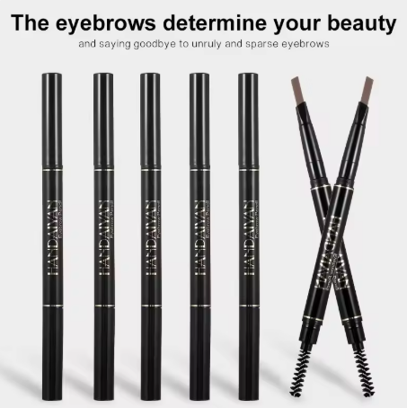 HANDAIYAN Auto-Rotating Dual-Head Eyebrow Pencil – Waterproof, Long-Lasting, 5 Colors