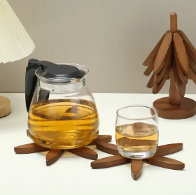 Walnut Wood Heat Resistant Insulation Pad Table Set