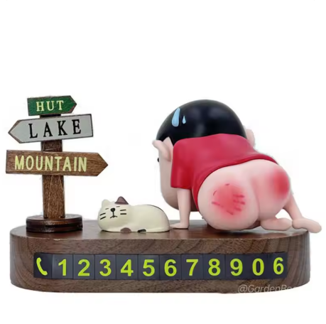 Crayon Shin-chan Temporary Parking License Plate – Custom Cartoon Car Ornament