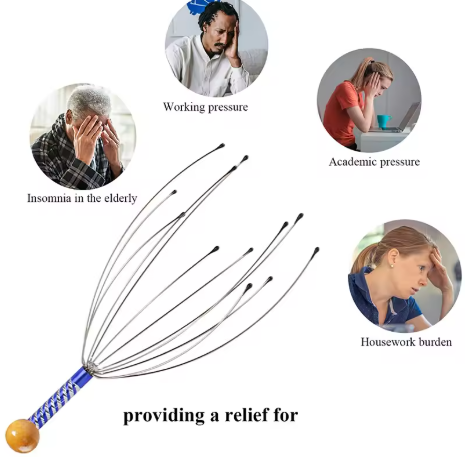 Octopus-shaped scalp massager – for stress relief and health care, and a body scratcher.