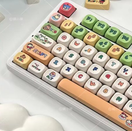 Crayon Shin-chan PBT Dye-Sublimated Keycaps – MOA Profile, for Cute Mechanical Keyboards