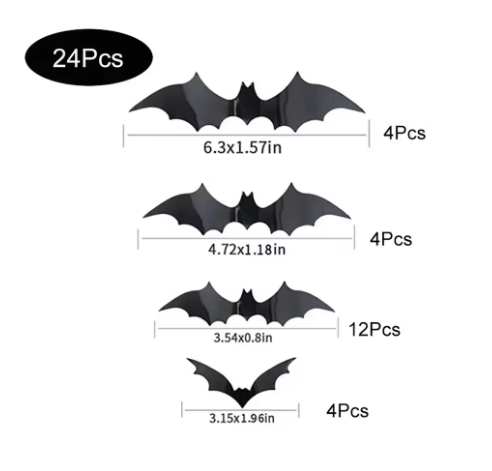 (🎃Season limited!) Halloween 3D Bat Wall Decoration Black PVC Sticker Interior Props