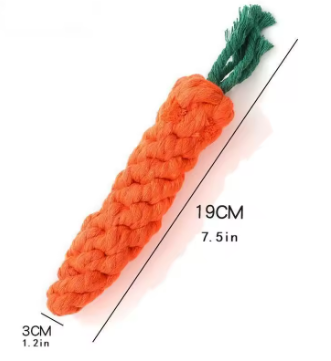 Carrot Shape Pet Rope Toy – Chew Toy for Dogs and Cats
