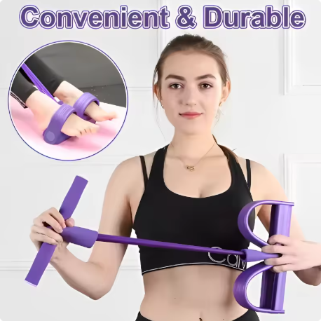 4 Tube Pedal Tension Rope – Elastic Band for Yoga and Abdominal Strength