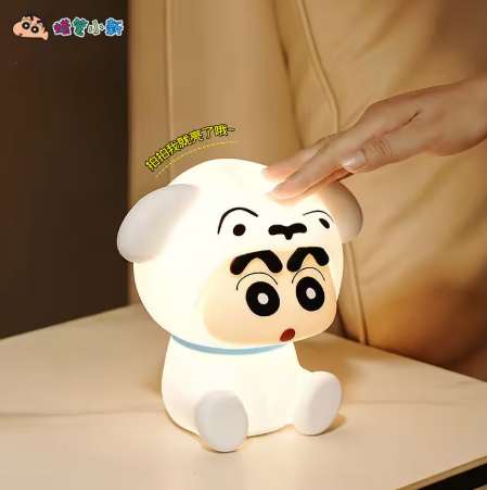 Crayon Shin-chan Shiro Character Mood Light – Bedside Cartoon Night Light, Cute Ornament