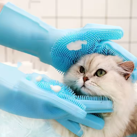 Dog Silicone Bath Brush Glove