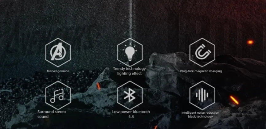 [Limited Edition🔥] MARVEL × Iron Man MR28 Wireless Bluetooth Earbuds