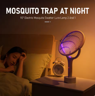 90 degree rotating mosquito electric swatter